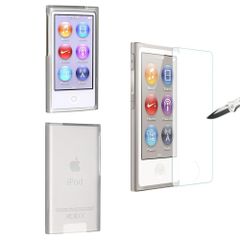 Nano 7 8 8th 8G iPod 第 7 世代第 Apple 8 世代ソフトクリア TPU 保護スキンケースカバー 【2点セット】に適用する + 液晶保護フィルム (両面保護)