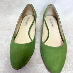 Fabio Rusconi 35 1/2 スウェードパンプス　緑　22.5cm ファビオルスコーニ
