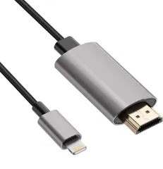 ★HDMIケーブル iPhone HDMI変換ケーブル 3mセット Digital AV変換アダプタLightning ライトニング 変換アダプター ミラーリング 設定不要 同画面テレビ接続 接続簡単 テレビに映す 音声同期出力 iPhone/iPad対応