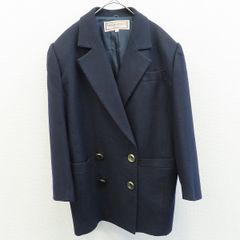 希少 YSL イヴサンローラン 紺ブレ ブレザー 金ボタン ダブル M Yves 