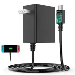 【数量限定】Switch/Switch Nintendo 1.5mケーブル PD規格 Lite/Switch 急速充電 安全保護 PSE認証済み Type-Cコネクタ TVモード対応 有機elモデル/Proコントローラー対応 ドック代用品 充電器 ACアダプタ