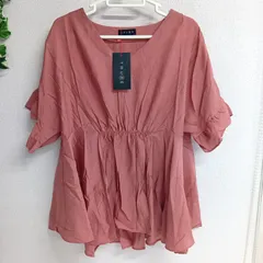 [TRUBE]トゥルベ チュニック 半袖 レディース タグ付き サイズM～L ローズピンク（い-337，二）