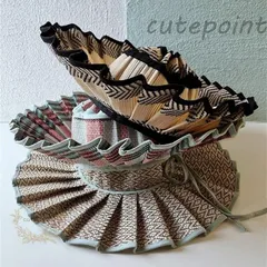 帽子 レディース uvカットハット つば広 夏 幾何学柄 折りたたみ 麦わら帽子 ストローハット あご紐 小さいサイズ キッズ 小顔 日焼け防止  大人 ハット