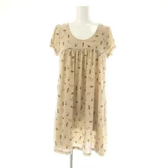 フランシュリッペ franche lippee 総柄ワンピース ミニ 半袖 M ベージュ マルチカラー /DF ■OSのサムネイル