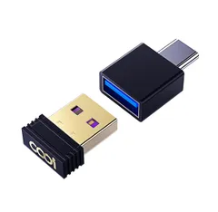 Cooidea Mini USBマウスジグラーとマウスムーバー、オン/オフタッチスイッチ、3つの動作モード、マウスの動きをシミュレートしてコンピューターがスリープ状態にならないようにします。100%検出不能、プラグアンドプレイ、Type-Cアダプター付き
