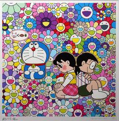 村上隆 記憶の中のドラえもん ED100 サイン入り シルクスクリーン 版画