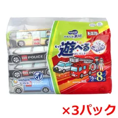 ベビー用おしりふき ユニ・チャーム ムーニー やわらか素材 トミカデザイン 詰替用 76枚 8個入り X3パック