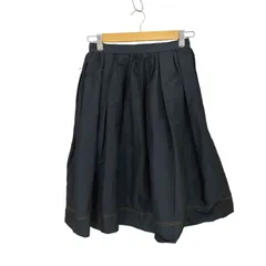 ダブルスタンダードクロージング DOUBLE STANDARD CLOTHING ポリ 裾ステッチ プリーツ フレアスカート レディース JPN：38 のサムネイル
