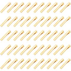【クーポン有】ヘアピン 髪留め DIY パーツ ハンドメイド 金具 ヘアアクセサリー 土台 デコ素材 クリップ 大人 ヘアクリップ 業務用 50個入り 手芸用品 サムコス (ゴールド約5.5cm)