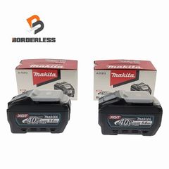 ☆未使用品2個セット☆makita マキタ 40Vmax 5.0Ah 純正 リチウムイオンバッテリー BL4050F リチウムイオン電池 蓄電池 充電池 110514のサムネイル