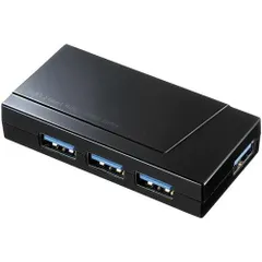 【新品・2営業日で発送】SANWASUPPLY サンワサプライ USB3.2 Gen1 4ポートハブ(4ポート・セルフ／バスパワー両用) USB-3H418BKN