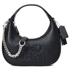 コーチ バッグ COACH ペブルレザー カルメン ミニ ロゴ 2way チェーン クロスボディ 斜め掛け ショルダーバッグ ハンドバッグ ブラック CT774