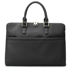☆ BLACK-A ☆ SYNTHETIC LEATHER BRIEFCASE ビジネスバッグ メンズ ブリーフケース レディース 通勤 通学 a4 オフィス カジュアル 出張 大容量 お仕事 鞄 パソコン カバン シンプル 無地 書類かばん 合皮 レザー調