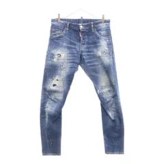 DSQUARED2 (ディースクエアード) SEXY TWIST JEAN S74LB1023 ペイントダメージ加工 デニムパンツ インディゴ