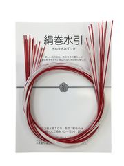 [とくさや] 絹巻き 水引 【 日本製 】紅白 赤白 各１５本セット (赤15／白15) …
