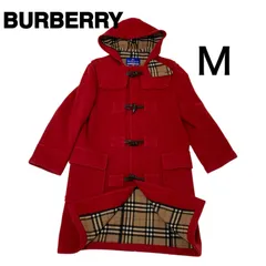 バーバリーブルーレーベル　ダッフルコート　裏地ノバチェック　レッド　サイズＭ