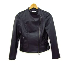 プラステ ライダースジャケット アウター フェイクレザー ブルゾン レディース Sサイズ ブラック PLST 【中古】