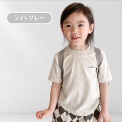 무료 배송 라이트 그레이 심플 코튼 반팔 T 셔츠 원포인트 캐주얼 한국 어린이 옷 소년 소녀 유니섹스 올 시즌 편안한 착용감 튼튼한 세련된 80cm 90cm 100cm 110cm 120cm 130cm