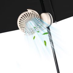 【数量限定】扇風機 充電式 全方位330°角度調節 クリップ、卓上、手持ち式、首に掛ける、壁掛け式 大風量&軽量 3段階風量 長時間連続使用 静音 卓上扇風機 (ベージュ) 小型 OATSBASF日傘クリップファン