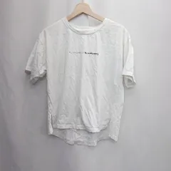◇ ⊂ GLOBAL WORK グローバルワーク 文字プリント 半袖 英文字Tシャツ サイズL ホワイト系 レディース E  【1505290052696】