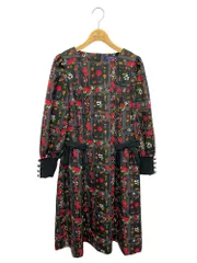 エムズグレイシー 311524 ワンピース 38 ブラック 花 リボン ITURABAHH2NW