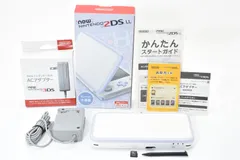 【極上美品・完動品】Newニンテンドー2DS LL ホワイト×ラベンダー 任天堂 本体 外箱・付属品完備 ゲーム機 コンソール 超美品 画面黄変小 B1003