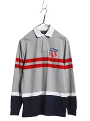 【お得なクーポン配布中!】 ポロ ラルフローレン ボーダー 長袖 ラガーシャツ メンズ XS ラグビー 長袖シャツ ポロシャツ カットソー ワッペン ワンポイント ボックス