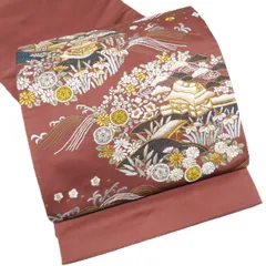 正絹 袋帯 六通柄 手刺繍 駒刺繍 相良刺繍 モール ラクダ 豪華絢爛 逸品