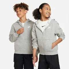 ナイキ キッズ ジュニア スウェット 裏起毛 パーカー 長袖 NIKE YTH NSW クラブ フリース フルジップフーディ 130-160cm 子供服 子ども スポーツウェア スエット パーカ  ワンポイント キッズウエア/FD3004-063