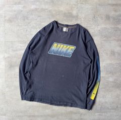90s NIKE faded big swoosh long T ナス紺 - メルカリ