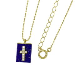 本物 アーカー AHKAH ココクロス ラピスラズリ ダイヤモンド K18 YG ネックレス ペンダント イエローゴールド ブルー アクセサリー ジュエリー 中古 【フォロー割】