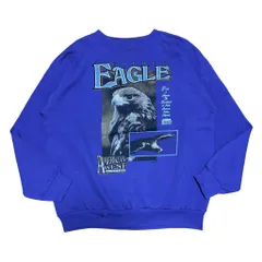 90s～ USA製　by TULTEX タルテックス　長袖アニマル柄プリントスウェット　トレーナー　紫　パープル　古着　【お値引き承ります！】のサムネイル