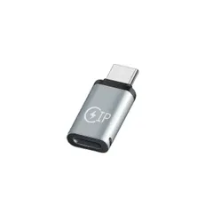Lightning-USB タイプＣメス 充電、データ アダプタ 5V 2.1A オスーメス 3cm Type Cを持つAndroid OSスマホ＆周辺機器などに対応 ストラップ孔あり
