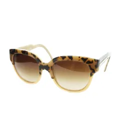 ステラマッカートニー STELLA McCARTNEY ECO COLLECTION サングラス アイウェア セルフレーム ウェリントン グラデーションレンズ ロゴ ヒョウ柄 レオパード 55 20 140 茶 ブラウン /MN1 ■GY19のサムネイル