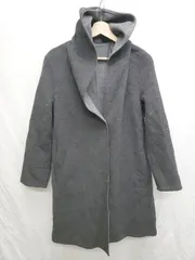 ◇ ⊇ UNIQLO ユニクロ 長袖 ダブルフェイスフーデットコート サイズS ブラック レディース P  【1409090010682】