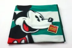 ディズニー ミッキー ボーダー柄 ブランケット 未使用 ひざ掛け 小物 レディース グリーン Disney