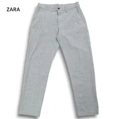ZARA ザラ マン 現行タグ★ 通年 グレンチェック テーパード スラックス パンツ Sz.31 メンズ