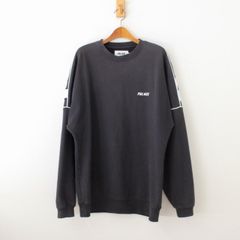 訳あり！ PALACE SKATEBOARDS パレス スウェット JUMBO DROP CREW 褪せた黒 M （w-1821）