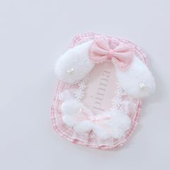 No.12 レースデコ うさぎ ピンク