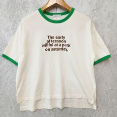 CIAOPANIC TYPY チャオパニックティピー リンガー プリント ビッグ Tee 半袖 Tシャツ グリーン ホワイト Fサイズ ◎、□〇