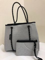 新品 WillowBay ネオプレン トートバッグ ポーチ付き ソフトライラック 