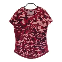 サイズ：SM UNDER ARMOUR アンダーアーマー 1373396 半袖Tシャツ 総柄 レッド系 [240101528735] ゴルフウェア レディース ストスト