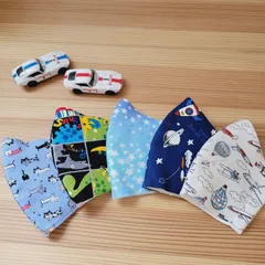 立体布マスク5枚セット　年長～低学年☆男の子向き