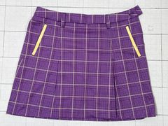 ハ2505-14-4445 アディダス　adidas ゴルフスカート　紫　L
