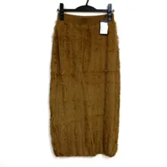 【Aga】アーガ/フリンジニットスカート/9号/未使用品/ヤマダヤ