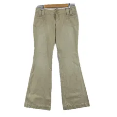 美品 Abercrombie & Fitch アバクロンビー&フィッチ 無地 オールシーズン フレアデニム コットンデニム ベージュ レディース 0【古着】【中古】【送料無料】
