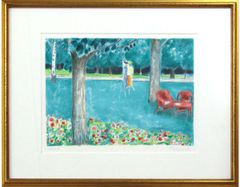 真作保証☆柵山龍司【輝霧】1986年作品 直筆サイン有 個展作品