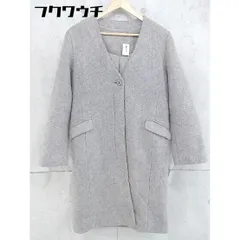 ■ PREFERIR プレフェリール 中綿 ノーカラー コート サイズ40(L) グレー レディース 【中古】 【1103010009014】