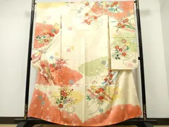 平和屋着物■豪華振袖　雲取り花束吉祥文　金彩　正絹　逸品　CAAS0884ng