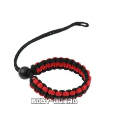 カメラ用　パラコードハンドストラップ　ブラック×レッド